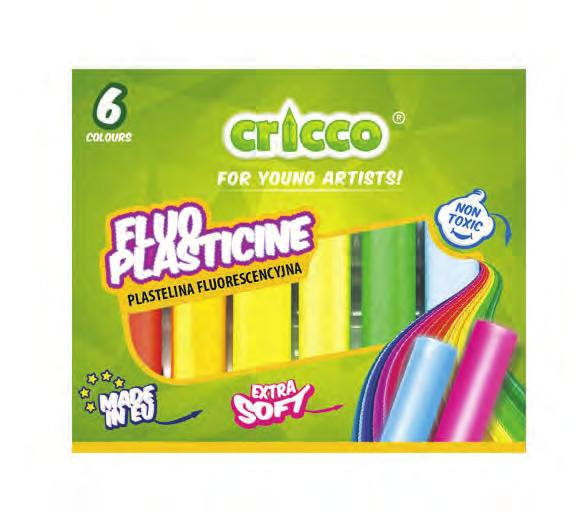 Plastelina szkolna neonowa Fluorescent school plasticine CR371K6 plastelina szkolna dla dzieci idealna do kreatywnych prac manualnych i nauki modelowania w szkole lub w domu miękka, delikatna w
