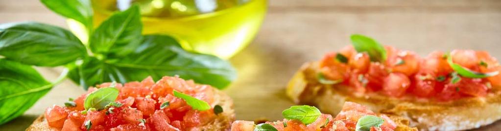 BRUSCHETTA PIECZYWO Z PIECA CLASSICA Pomidory, czosnek, oliwa. bazylia, oregano, czarny pieprz 10,00zł 2szt.