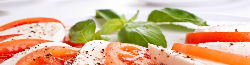 INSALATE SAŁATKI INSALATA CAPRESE Pomidory, mozzarella di buffala, rukola, bazylia, oregano 35,00zł GAMBERI Krewetki, szpinak, skórka pomarańcza, płatki migdałów, zielony