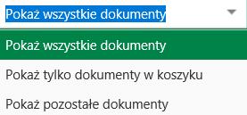 Złożenie dyspozycji płatności W sekcji koszyk płatności: Zobaczysz łączną wartość wybranych przez