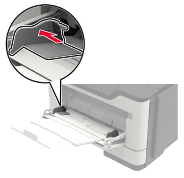 Uwagi: W przypadku drukowania jednostronnego załaduj papier firmowy stroną do zadrukowania skierowaną w górę, górną krawędzią arkusza w kierunku przodu zasobnika.