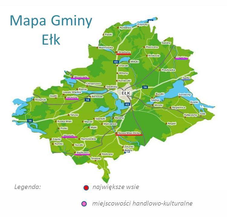 Obok rolnictwa największymi atutami Gminy Ełk są położenie przy istotnych szlakach komunikacyjno-transportowych oraz atrakcyjne zasoby przyrodnicze i rolnicze na pagórkowato wyżynnym obszarze.