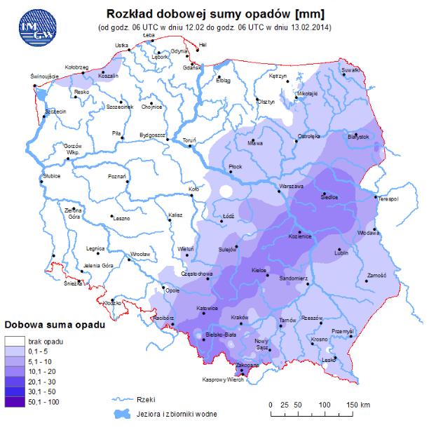 Prognoza pogody dla Polski na dzień 14.02.