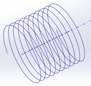 ) W naszym przypadku, ponieważ linia śrubowa ma leżeć na pobocznicy walca - to okrąg ją definiujący będzie miał średnicę równą średnicy walca. Okrąg ten możemy utworzyć na kilka sposobów można np.