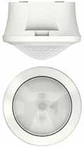 KX, Czujniki obecności theronda S360 KX AP theronda S360 KX FAT DE Cechy wspólne - Czujnik obecności KX na podczerwień do montażu w suficie - Okrągłe pole detekcji o zakresie 360 do Ø 9 m (64 m²) -