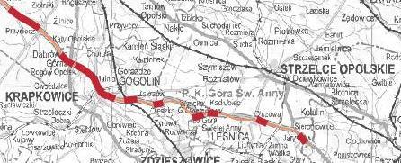 jaki i linii kolejowej, występują przekroczenia dopuszczalnego poziomu hałasu komunikacyjnego. W przypadku autostrady na hałas najbardziej narażeni są mieszkańcy wsi Odrowąż i miasta Gogolina.