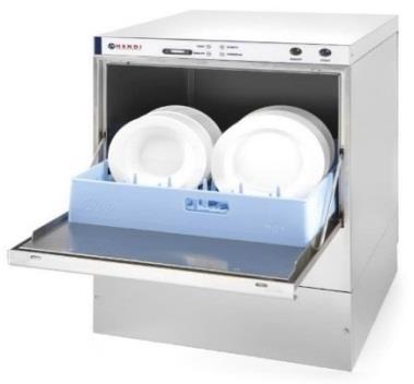 nierdzewnej, - 1 cykl mycia o długości ok. 120 s, - wydajność: min. 30 koszy/h, - zużycie wody na 1 cykl mycia: 2-2,5 l, - temp. wody myjącej 62 C, temp.