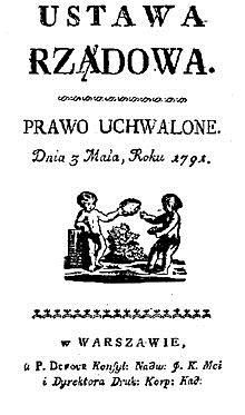 Konstytucja 3 maja Uchwalona 3 maja 1787 Była pierwszą konstytucją w Europie, drugą na świecie (po USA) 3 maja 1787 roku, o godzinie 11 rozpoczęto obrady, aby po 7 godzinach przedstawić drugą na