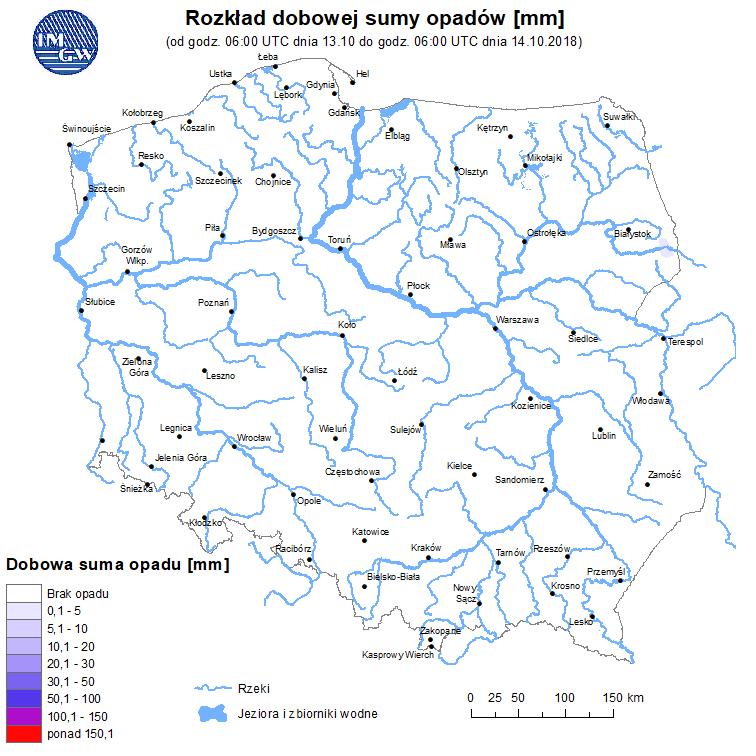 w rzekach Rozkład dobowej