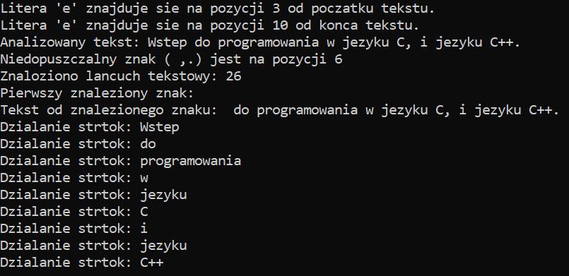 Przykład 7 39 Tablice znakowe o Wykonując operacje na tablicach znakowych należy zachować szczególną ostrożność o Deklaracja tablicy oznacza przydzielenie jej określonego obszaru pamięci.