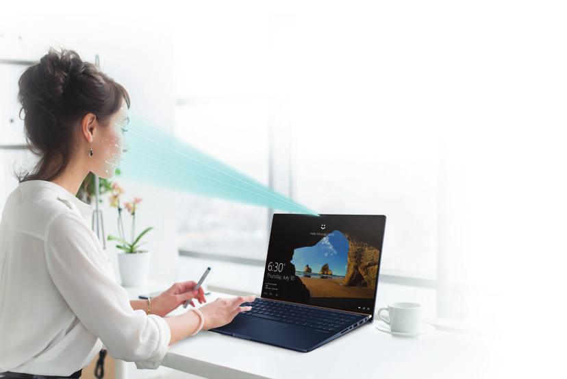 Laptop, który Cię rozpoznaje! ZenBook 13/14/15 w połączeniu z systemem Windows 10 zapewnia Ci pełną kontrolę nad laptopem bez jednego kiwnięcia palcem.