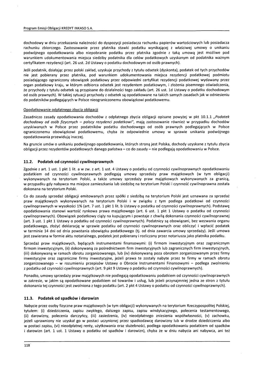 dochodowy w dniu przekazania należności do dyspozycji posiadacza rachunku papierów wartościowych lub posiadacza rachunku zbiorczego.