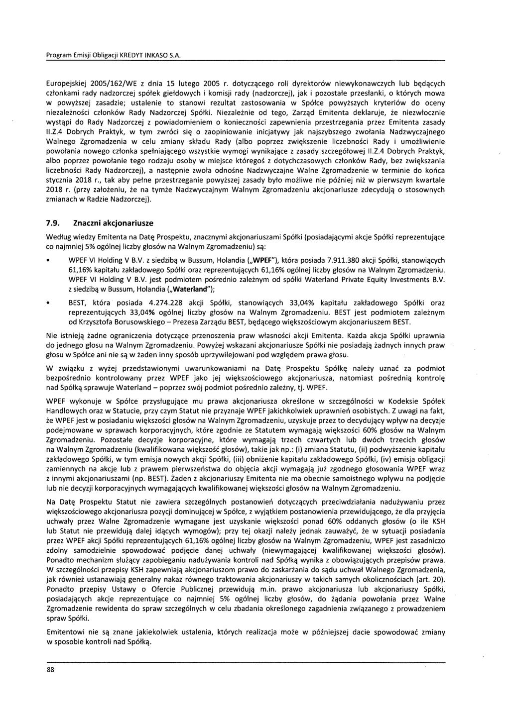 Europejskiej 2005/162/WE z dnia 15 lutego 2005 r.