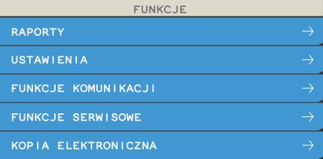 Obsługa menu drukarki W menu kasy dostępne są funkcje i opcje umożliwiające m.in. konfigurację drukarki oraz wspomagające pracę kasjera.
