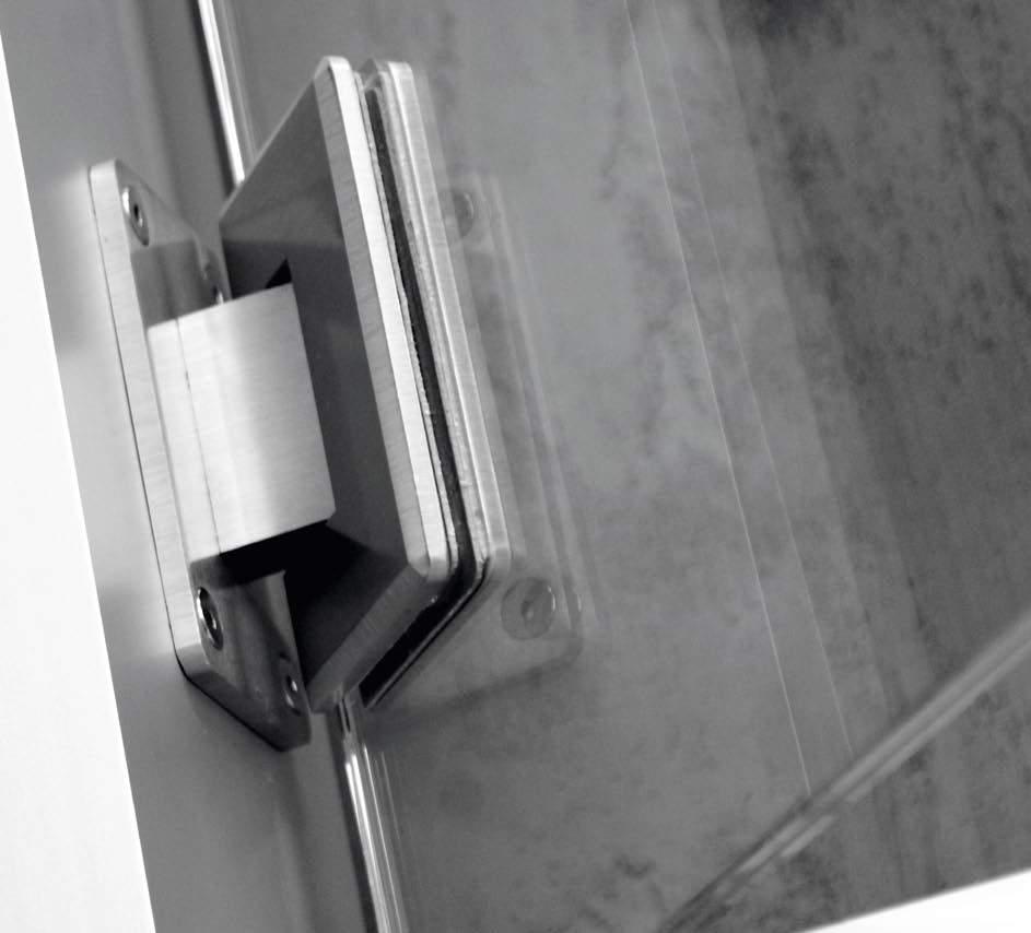 BOLOGNA Zawiasy i klamry do kabin prysznicowych Shower hinges