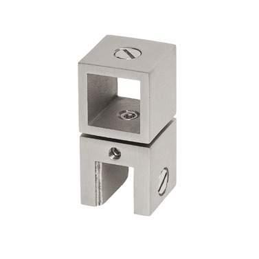ENNA Quality product of SC02 Łącznik boczny, przelotowy szkło-reling kwadratowy Parallel connector 50 18.18 25 7 17 8 1.4 18.18 51.