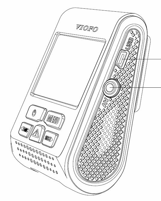 (mikorofon) 6) Port USB (uchwyt) 7) Port USB 8) Wyjście AV 9) Przycisk RESET