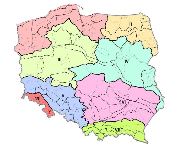 Regionalizacja przyrodniczo-leśna Zróżnicowanie geograficzno-klimatyczne Regionalizacja przyrodniczo-leśna na podstawach ekologicznofizjograficznych Trampler i in.