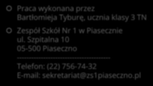 Praca wykonana przez Bartłomieja