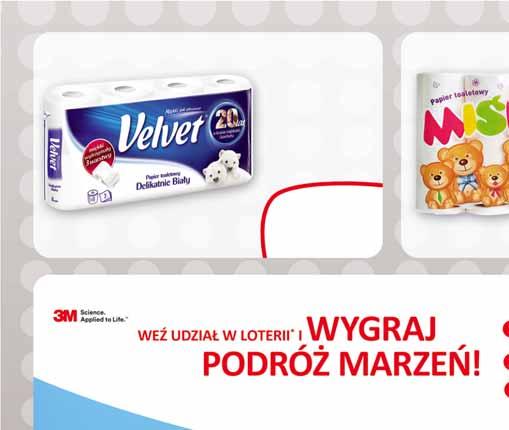 VELVET DELIKATNIE BIAŁY PAPIER TOALETOWY 8 ROLEK w