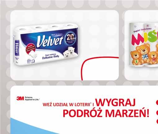 VELVET DELIKATNIE BIAŁY PAPIER TOALETOWY 8 ROLEK w promocji