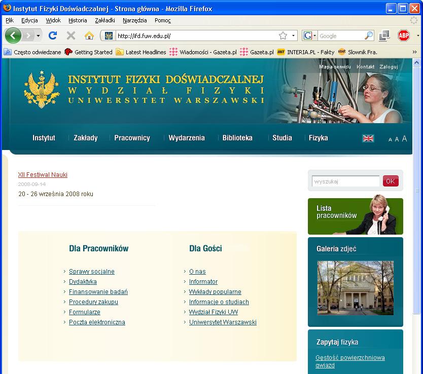 http://ifd.fuw.edu.