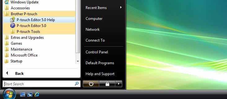 5 Uruchamianie pomocy P-touch Editor Help W tym rozdziale opisano sposób uruchamiania pomocy P-touch Editor Help w systemach Windows i