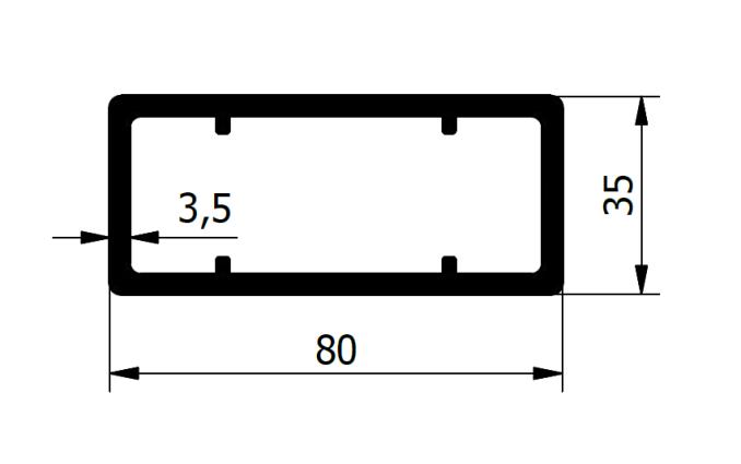 8 Konstrukcje plandek, dachy przesuwne, słupki CS Profile kostrukcji plandekowych Nr katalogowy Nazwa Waga 22.21.