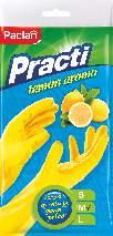 cleaning with Practi 135.864 rękawice gumowe zapachowe rozmiar S lemon aroma rubber gloves size S 1 pair 100 pcs./box 135.