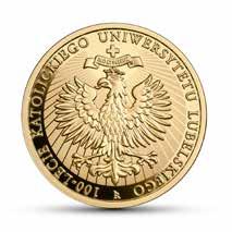 Monety na 100-lecie KUL Z okazji 100-lecia Katolickiego Uniwersytetu Lubelskiego Jana Pawła II Narodowy Bank Polski w dniu 11 IV 2019 r.