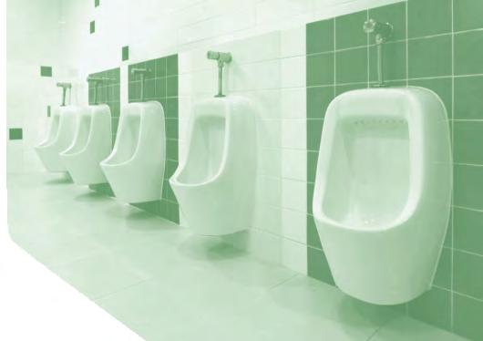 Powierzchnie Technika sprzątania pomieszczeń sanitarnych (wc, łazienki) ZASADY POSTĘPOWANIA 1.