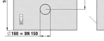M10x50 kapa zaślepiająca do rusztów przyśrubowanych 4 4 7 91100 syfon DN 160, zewnętrzny króciec z tworzywa DN 150 uszczelniacz, tuba 600 ml* podkład do uszczelniacza, ml