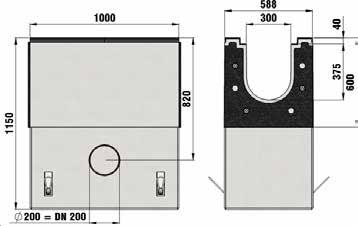 FASERFIX BIG SLG 300 FASERFIX BIG SLG 300, wyposażenie dodatkowe studzienka częściowa z mufą przyłączeniową DN 00 i ocynkowanym osadnikiem studzienka częściowa, połączona fabrycznie, z ocynk.