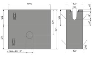 FASERFIX BIG BL 100 FASERFIX BIG BL 100, wyposażenie dodatkowe studzienka częściowa, połączona fabrycznie z ocynk. osadnikiem, ramy ocynk.