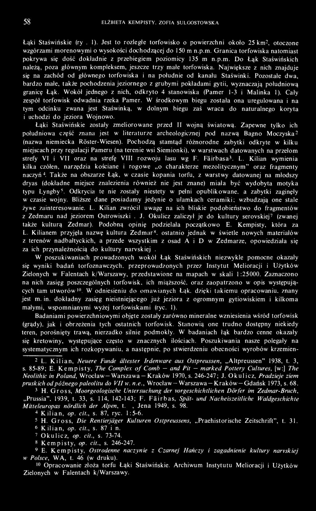 Największe z nich znajduje się na zachód od głównego torfowiska i na południe od kanału Staświnki.