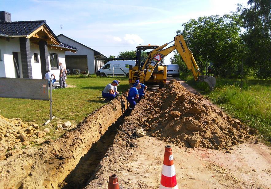 4. Budowa sieci wodociągowej na ulicy Leśnej w Krzycku Wielkim.