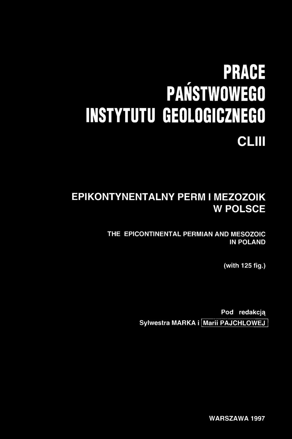 PRACE PAŃSTWOWEGO INSTYTUTU GEOLOGICZNEGO CLIII EPIKONTYNENTALNY PERM I MEZOZOIK W POLSCE THE EPICONTINENTAL