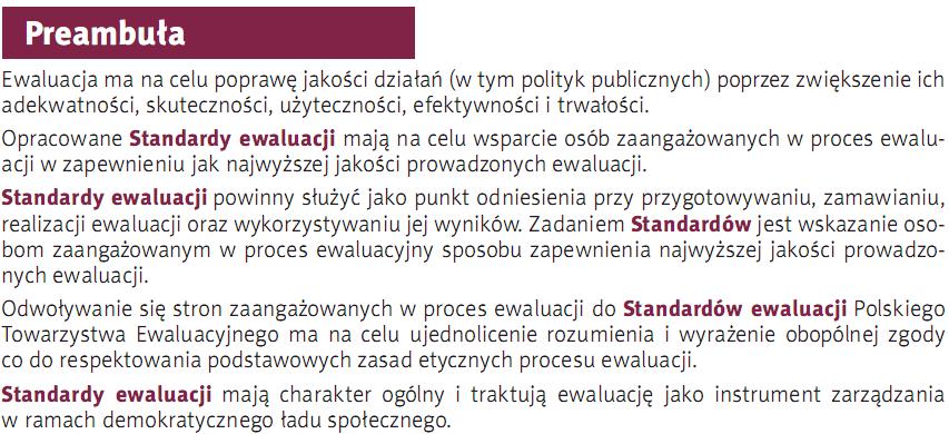 Standardy ewaluacji Polskiego
