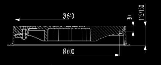 6 WŁAZ BETONOWANY KLASY C250  tor ruchu maksimum 0,5m i w drogę dla pieszych maksimum 0,2m.