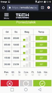 Infrmacja wymianie filtrów Ekran dtykwy Menu w