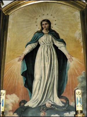 śś. norbertańskich. W ołtarzu bocznym z 1 poł. XVIII w. jest obraz Wizja bł. Bronisławy, mal. 1849 sygn. (Wojciech Eljasz); na mensie ołtarza znajduje się późno-klasycystyczny, brązowy relikwiarz bł.