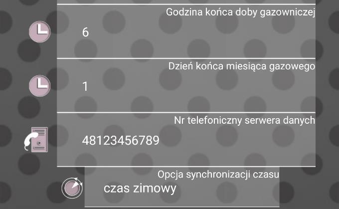 Po kliknięciu przycisku możliwe jest ustawienie parametrów wspólnych dla wielu punków pomiarowych. Możliwe jest ustawienie m.in. wartości: o numeru telefonu diagnostycznego (np. nr tel.