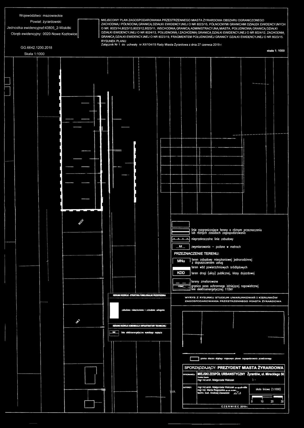 EWIDENCYJNYCH O NR: 8023/14,8023/13,8023/12,8023/11, WSCHODNIĄ GRANICĄ ADMINISTRACYJNĄ MIASTA, POŁUDNIOWĄ GRANICĄ DZIAŁKI DZIAŁKI EWIDENCYJNEJ O NR 8024/13, POŁUDNOWĄI ZACHODNIĄ GRANICĄ DZAŁKI