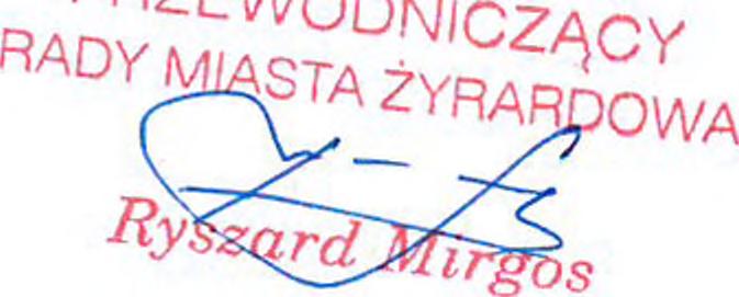 Za podstawę przyjęcia do realizacji zadań określonych w 12 w/w miejscowego planu zagospodarowania przestrzennego, które należą do zadań własnych gminy - Miasto Żyrardów, stanowić będą zapisy
