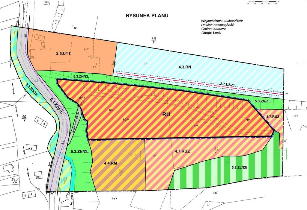 ZMIANA MIEJSCOWEGO PLANU ZAGOSPODAROWANIA PRZESTRZENNEGO GMINY ABOWA W GRANICACH POPRADZKIEGO PARKU KRAJOBRAZOWEGO W SO ECTWIE OSIE Za³¹cznik Nr 1 do Uchwa³y Nr IV/26/07 Plan