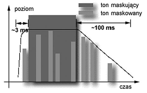 Najogólniej, maskowanie polega na przysłanianiu sygnałów słabszych sąsiadujących z sygnałami znacznie głośniejszymi, które je zagłuszają.