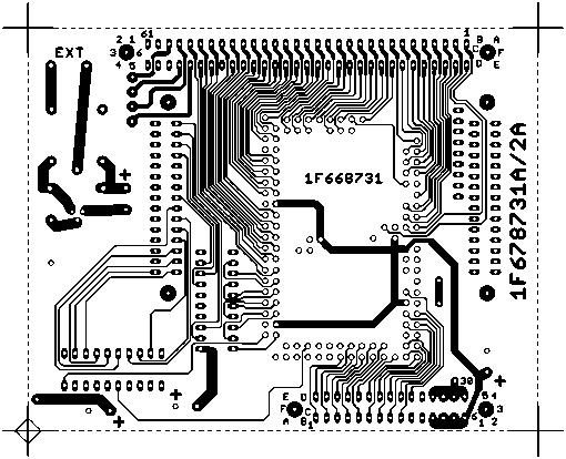 54 KAPITOLA 5. PŘEVODNÍK IMS-1/IMS-2 PRO ČÍTAČ BM 526 5.5.3 Podklady pro výrobu 1F 678 731 Toto je tzv. základní deska převodníku.