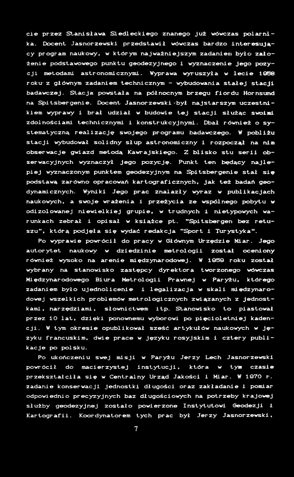 e n i e p o d s ta w o w e g o p u n k tu g e o d e z y jn e g o i w y z n a c z e n ie J e g o p o z y c j i m etodam i a s t r o n o m ic z n y m i.