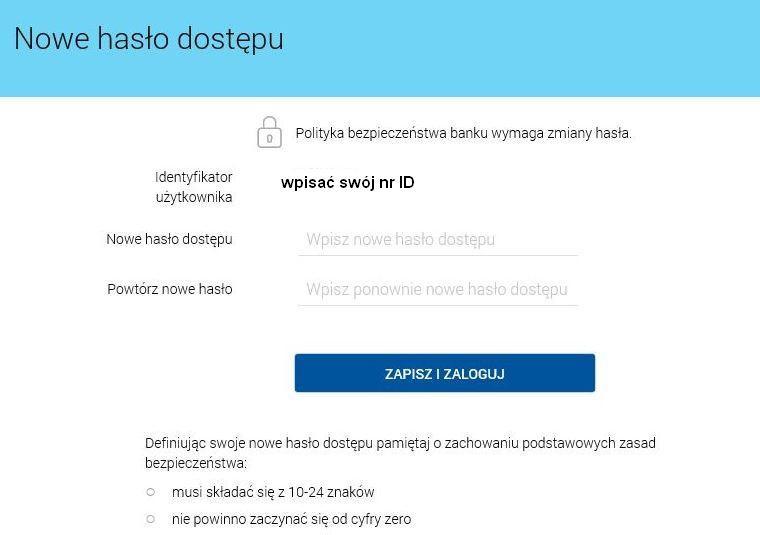 Hasło musi mieścić się w przedziale 10-24 znaków, może zawierać wyłącznie litery od a do z (małe i duże, bez polskich znaków diakrytycznych: ą, ć, ę, ł, ń, ó, ś, ź, ż) oraz