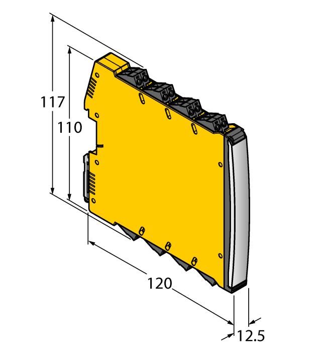 transistor output NO IMX12-DI01-2S-2T-0/ 24VDC 7580020 Wzmacniacz separujący, 2-kanałowy; poziom SIL2 zgodnie z normą IEC 61508; wersja Ex; 2 wyjścia tranzystorowe; wejście dla